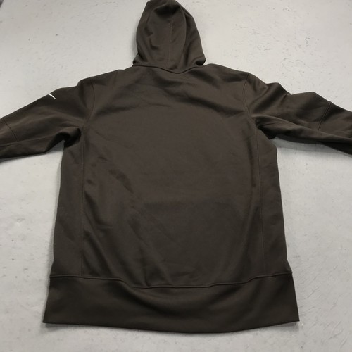 Cleveland Browns Hoodie Mens Medium Brown Nike Fleece Sweatshirt NFL On Field - Picture 5 of 8