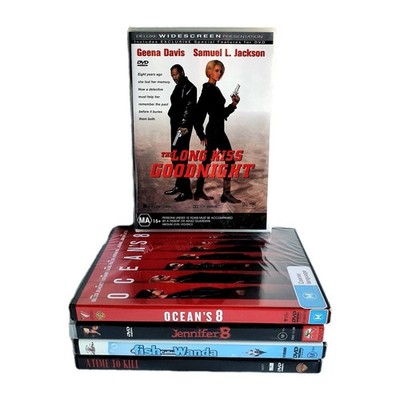 Long Kiss Goodnight 5x DVD Gift Set Oceans 8 A Time To Kill Fish Called Wanda R4
