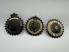 Vintage Car Club Emblems Lot Of 3 English German Italian Vintage Reproduction Vintage Car Club Emblems Lot Of 3 English German Italian Vintage Reproduction