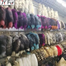 Real Fox Farm Fur Tail Large Long tail Keychain Pendant Tail Popular K8