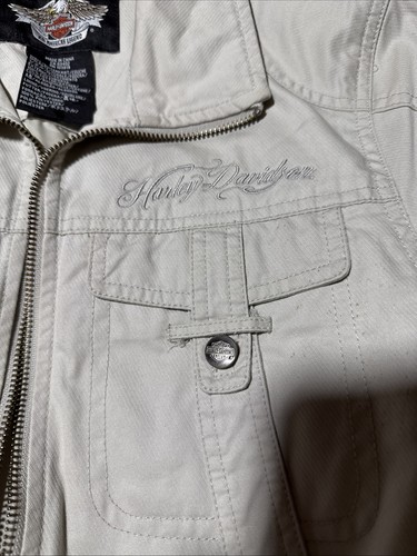 harley davidson jacket Embroidered Women Belt Ivory #1 - Picture 2 of 19