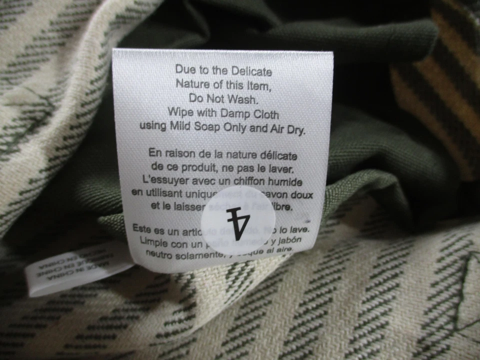 Thirty-One Twice As Nice Tote Bag Womens Olive Twill Stripe Canvas Striped AD78 - Image 4 of 4