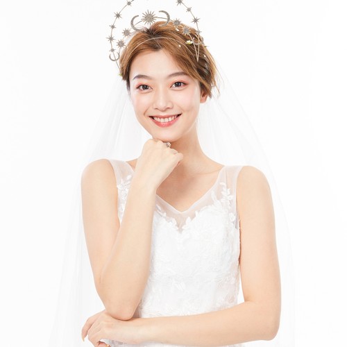 Moon Hairband Star Crowns for Women Starheadband Bride Headpiece - Imagen 8 de 12