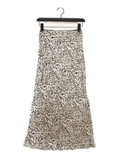 RIXO Women's Maxi Skirt XXS Tan Animal Print 100% Viscose Long Maxi