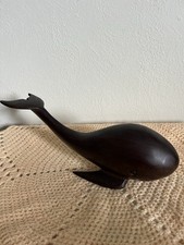 Vintage Hand Carved Ironwood Whale 13&rdquo; x 3 1/2&rdquo;
