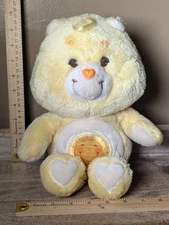 Kenner Care Bears Funshine Bear 13" Plush Yellow Sunshine 1983