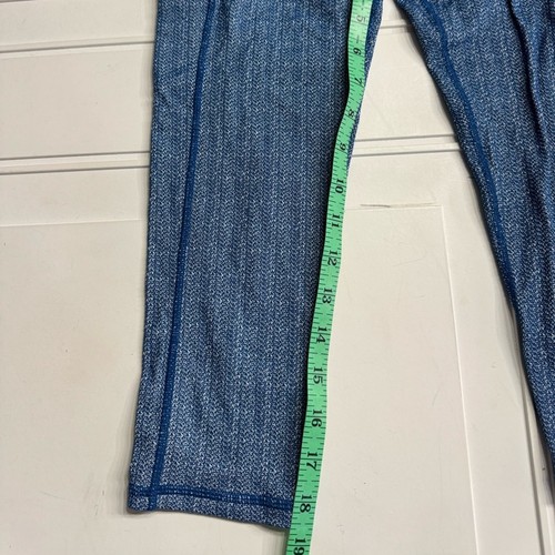 Athleta Mujer Talla S Estático Drifter Capri Leggings Recortados Azul Bolsillos con Cremallera - Imagen 2 de 8
