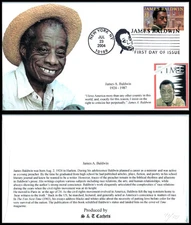 2004 James Baldwin author poet Sc 3871 FDC with S&T premium cachet 41/50 made