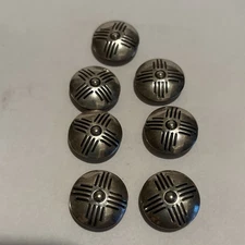 7pcs Lot Vintage Sterling Silver Button Covers Southwest Native American Ornate