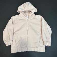 ZARA Kids Light Pink Zip Up Hoodie Sweatshirt Size 3-4 Years 104 CM