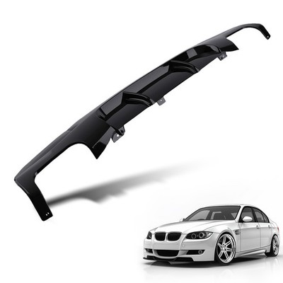 Rear Diffuser Lip for BMW E90 E91 3 Series M Sport Bumper 2005-2012 Black