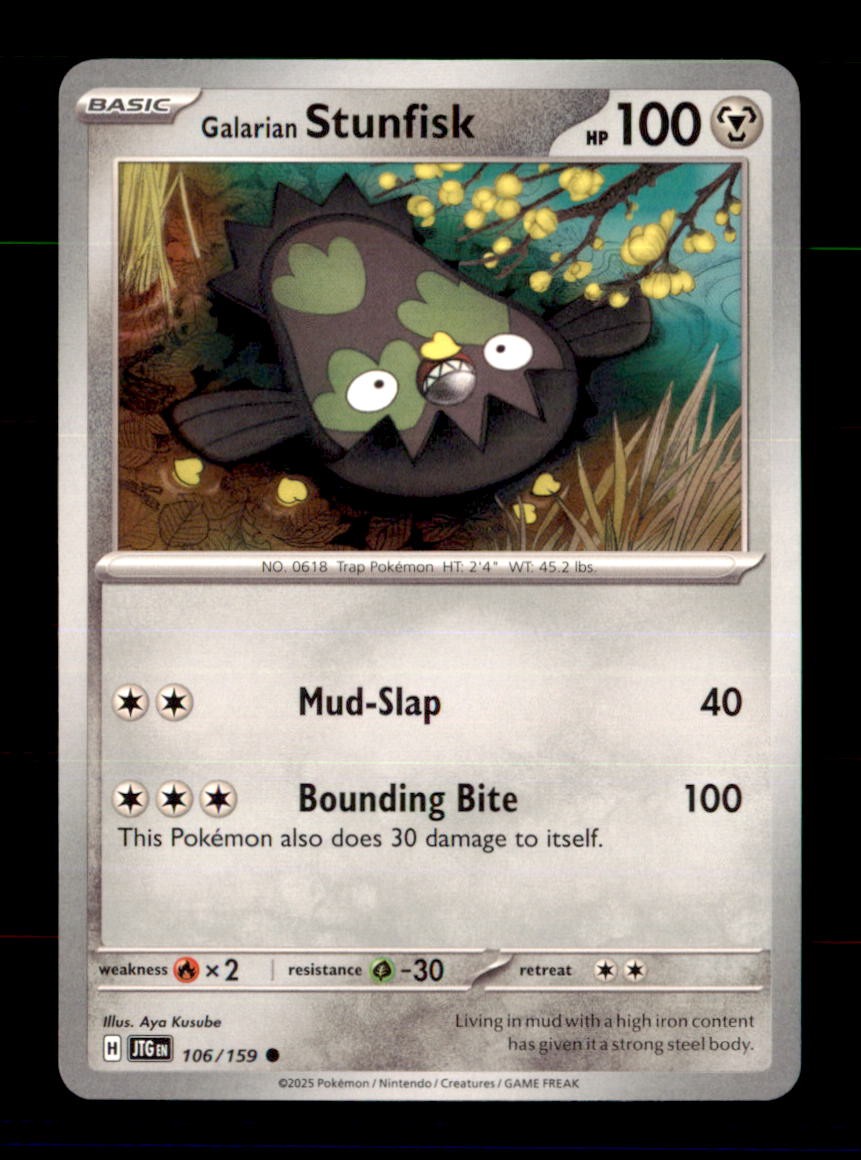 Galarian Stunfisk 106/159 Common Journey Together Pokemon Near Mint