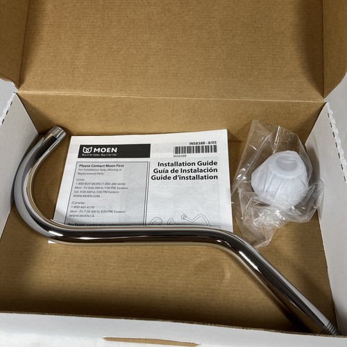 Moen Waterhill S113 14" Shower Arm & Flange in Polished Chrome (NEW) - Picture 4 of 8