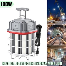 Industrial 100W LED Temporary Work Light Linkable Constructions Jobsite Lighting
