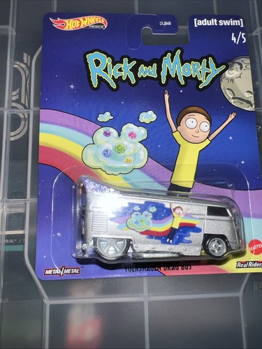 Hot Wheels Rick & Morty Volkswagen Drag Bus Silver Diecast Pop Culture 4/5 - Picture 9 of 14