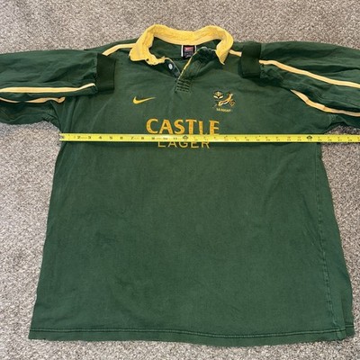 Vintage South Africa Nike Rugby Jersey 2XL Castle Lager Springbok