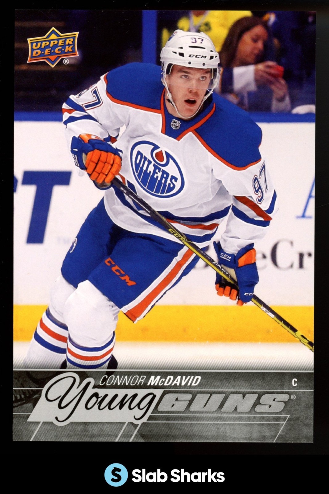 2015 UPPER DECK #201 CONNOR MCDAVID YOUNG GUNS JUMBO RC ROOKIE