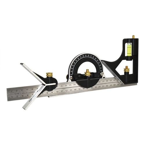 Big Horn 19571 12 Inch Combination Square Set Includes Protractor