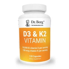 Dr. Berg Vitamin D3 & K2 -MCT Oil, Magnesium, Zinc, Bone Health & Muscle Support