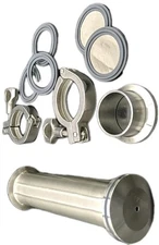 1"-1.5" Tri-Clamp Spool SS304 152mm Length With Two Clamps, 2 Filters, 3 Gaskets