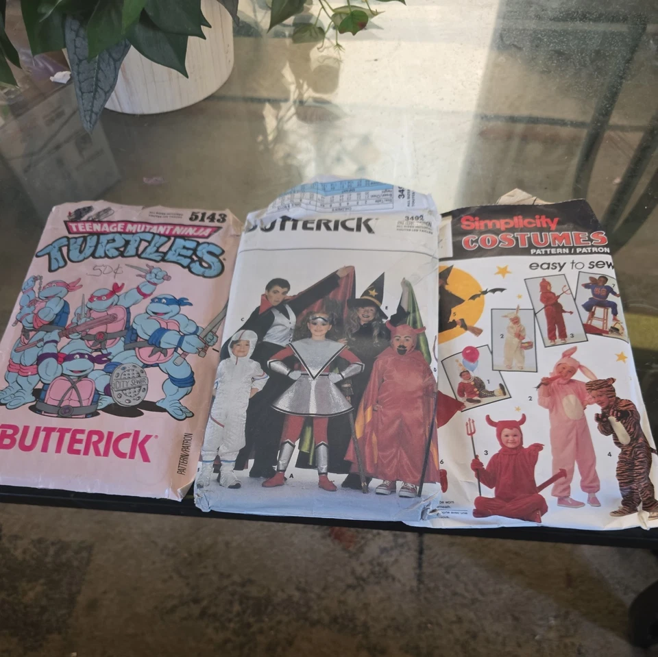  VINTAGE!!! Costume Sewing Patterns~ Kids, Adults~ TMNT, Poodle Skirt,  - Image 2 of 3