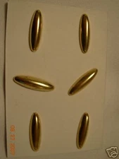 10 Pc TOGGLE Shank Metal Designer Sewing cast BUTTON  1&1/8" Gold  Tapered Shape