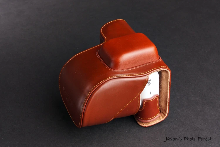 Funda completa de cuero genuino hecha a mano para cámara para Samsung NX1000 B Foto 4 de 4