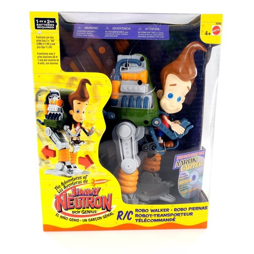 Jimmy Neutron Boy Genius RC Robo Walker 55592 Mattel Nickelodeon New Sealed - Afbeelding 1 van 4