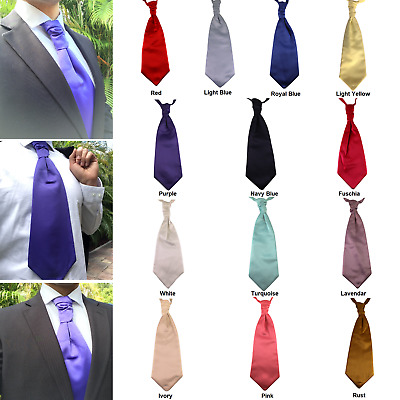 Dark framboise Ruche polyester tie-cravat & hanky ensemble touche boy> P&P 2UK > 1ère classe
