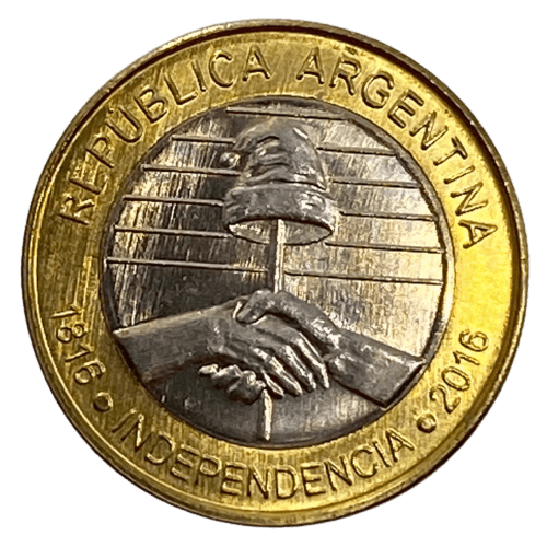 Argentina 2 Pesos | Nucleus | Phrygian Cap | Sun Coin KM184 2016