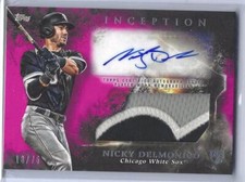 NICKY DELMONICO 2018 TOPPS INCEPTION PATCH ROOKIE AUTO RC #d /75 #IAP-ND