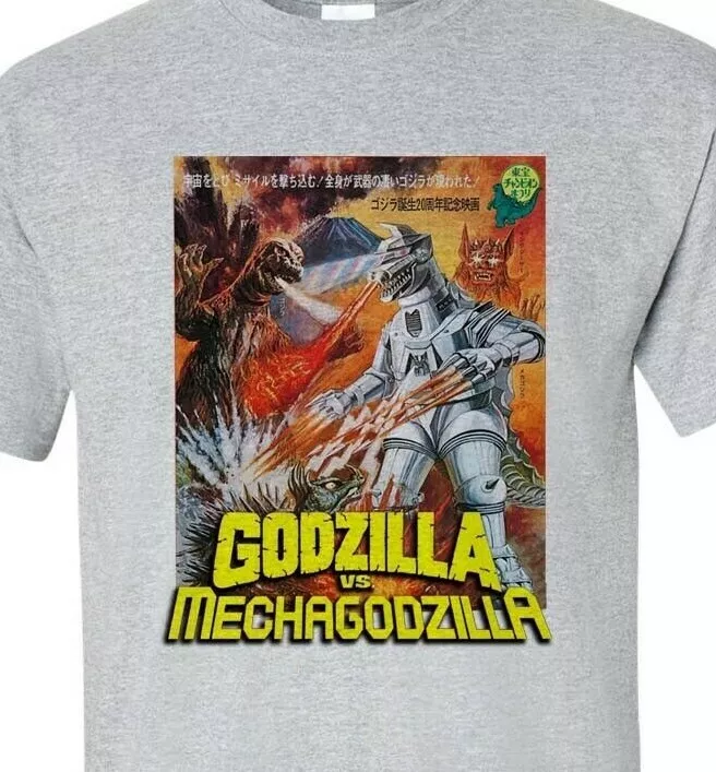 Godzilla vs Mechagodzilla T-shirt vintage Sci Fi movie regular fit