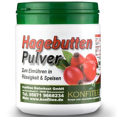 Hagebutten Pulver Bio feinstes Hagebuttenpulver 250g