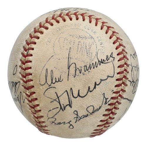 Stan Musial, Lou Brock, Duke Snider Autographed Baseball JSA  display picture 3