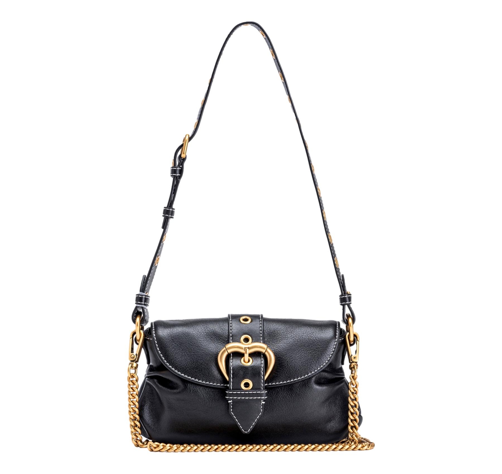 PINKO Borsa Donna Jolene Shoulder Mini Con Tracolla In Metallo Z99Q Colore Nero