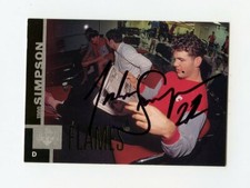 TODD SIMPSON FLAMES AUTOGRAPH AUTO 97-98 UPPER DECK #238 *65928