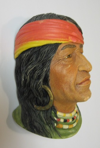 Busto cabeza navajo nativo americano-6" por Legend Products England 1984 por F. Wright - Imagen 2 de 10