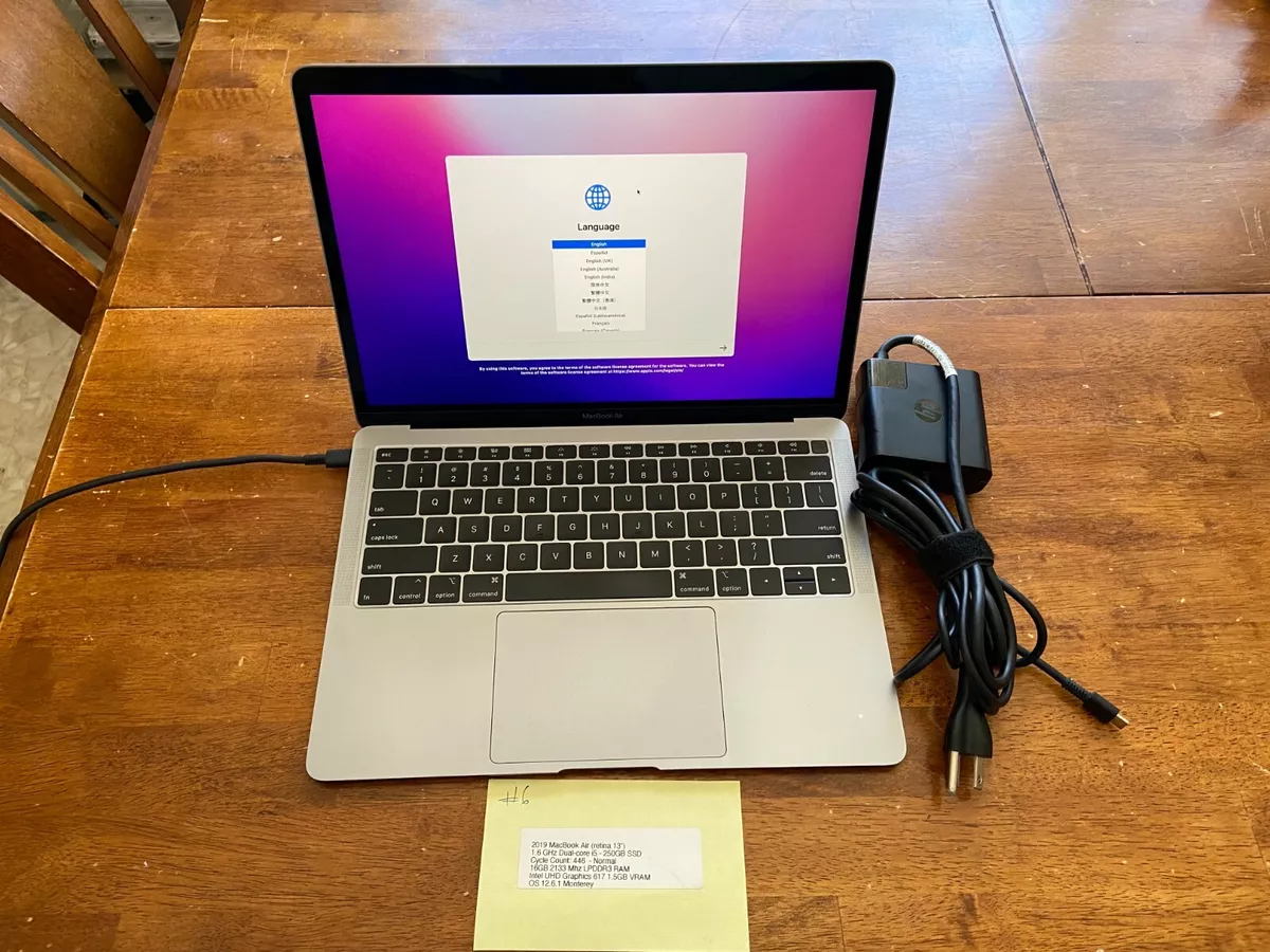 MacBook AIR 2019 i5 16Go RAM 256 SSD 13 Gris Silver