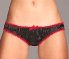 Black bikini w OPEN LIPs in red rhinestones, FUN + FLIRTY — photo 3
