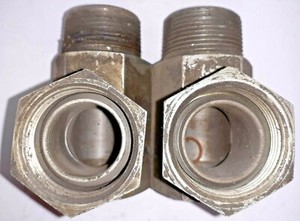 COMPRESSION ELBOW, 90 DEGREE, 1-1/4" NPT X 1-1/4" COMPRESSION, LOT OF 2