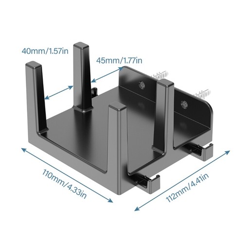Wall Mounted Shelf Organizers For Cable Box Routers Modem With Storage Hook - Photo 8/10