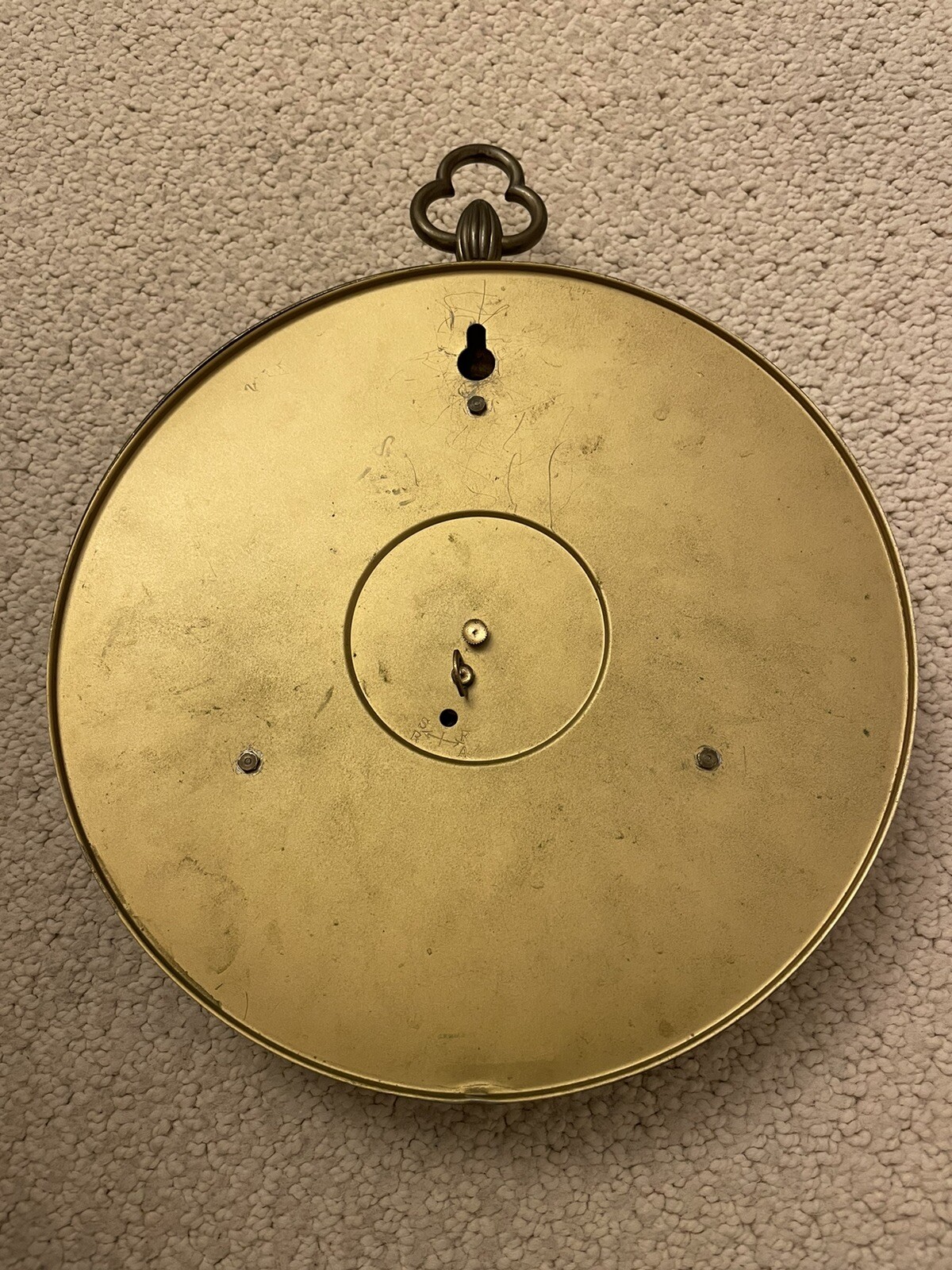 Semca 8 Day Swiss Mid Century Brass Pocket Watch Wall Clock *Working