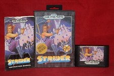 Strider (Sega Genesis, 1989) Authentic Game Cartridge, CIB Complete