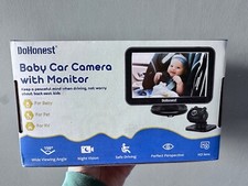 Baby Car Camera HD 1080P - Rear-Facing Car Baby Monitor with Night Vision, Adjus