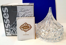 Shannon Lead Crystal Hershey's Kiss Shaped Covered Candy Dish by Godinger,new