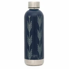 simple modern bolt arrows 17oz water bottle stainless steel deep ocean blue