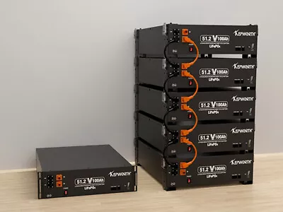 KEPWORTH Batteria 5-10kWh 51.2V 48V 100AH LiFePO4 batteria litio BMS barca impianto solare