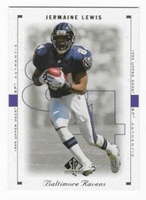 1999 Upper Deck SP Authentic Jermaine Lewis Baltimore Ravens Football Card #8
