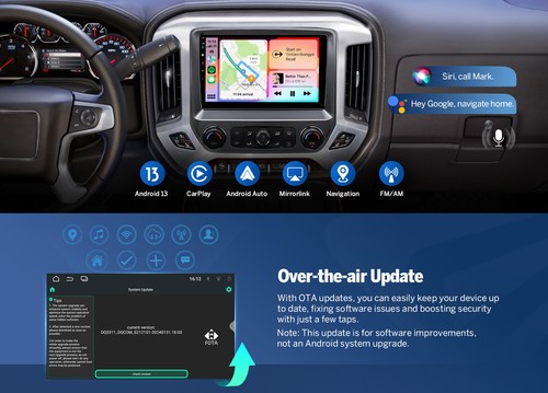Android 13.0 Car Stereo Radio For 2014-2018 Chevy Silverado GMC Sierra GPS Navi - Picture 2 of 24