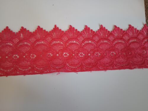 3" breite bestickte Borte 3 Farben Blumen Venedig Spitzenborte Guipure Meterware - Bild 3 von 13